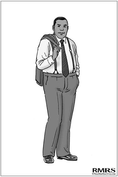 Formal man wearing suspenders by RMRS.