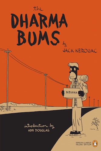 The Dharma Bums by Jack Kerouac, book cover.