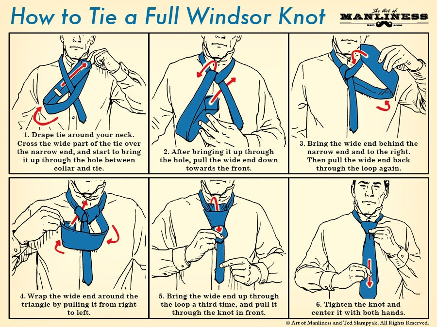 full windsor tie knot instructions illustrated guide