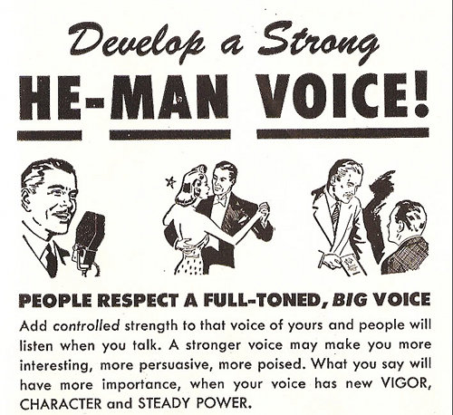 Develop a he-man voice vintage ad advertisement.