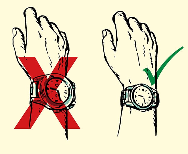 Picking the Perfect Watch For Your Hand Size illustration.