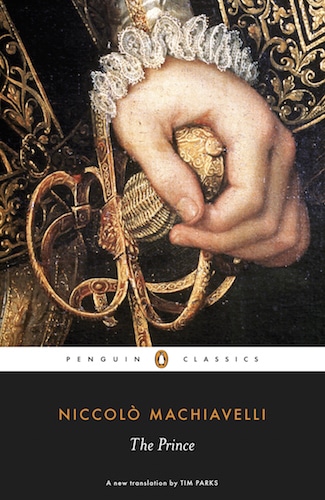 The Prince by Niccolo Machiavelli, book cover.
